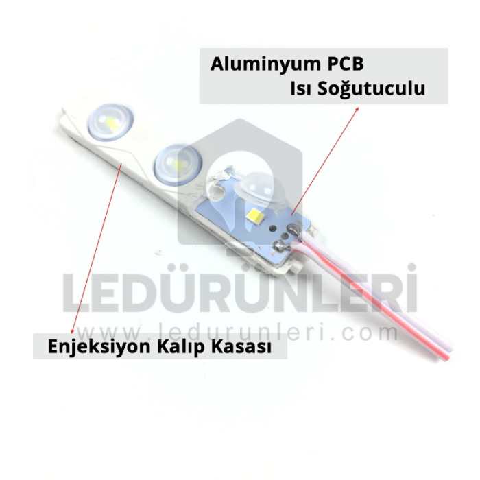 1,5w 3lü Işıklı Reklam Tabelası Modülü | 12v 1,5w Plus Modül Led - LED.00103