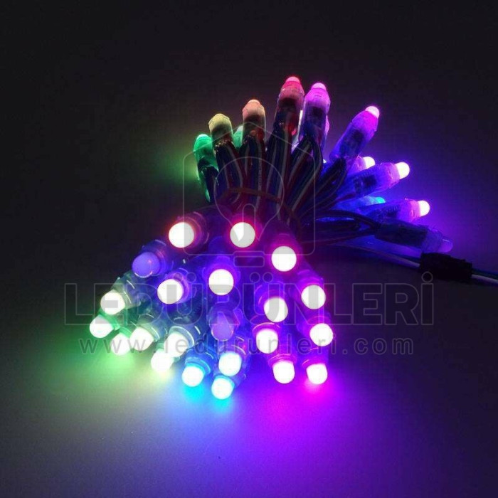 LEDLEN 5v. 12mm RGB Pixel Led Tekli (50 Adet)
