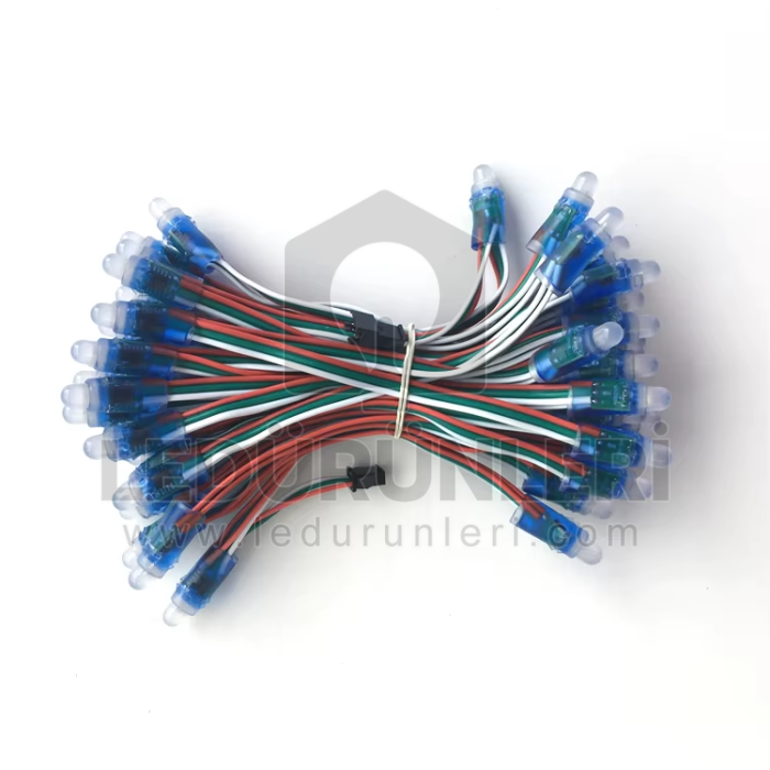 LEDLEN 5v. 12mm RGB Pixel Led Tekli (50 Adet)