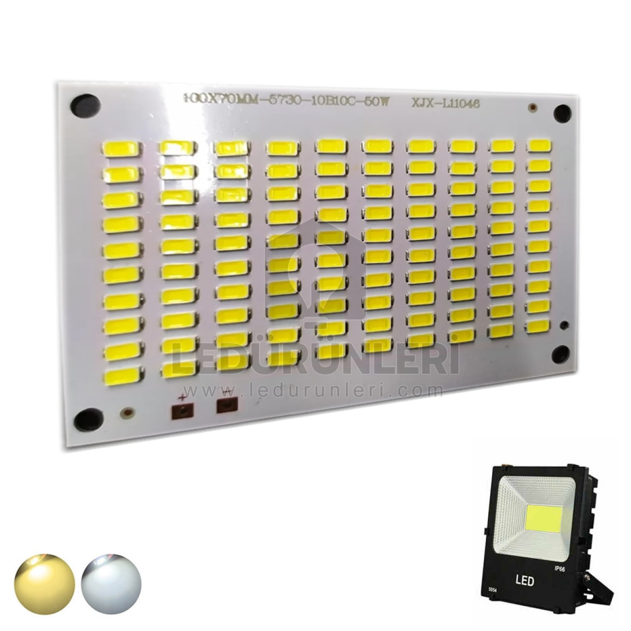 LEDLEN 50 Watt PCB Smd Projektör Ledi