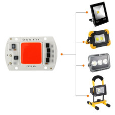 50W. 220V. Led Projektör Pcb Cob Led