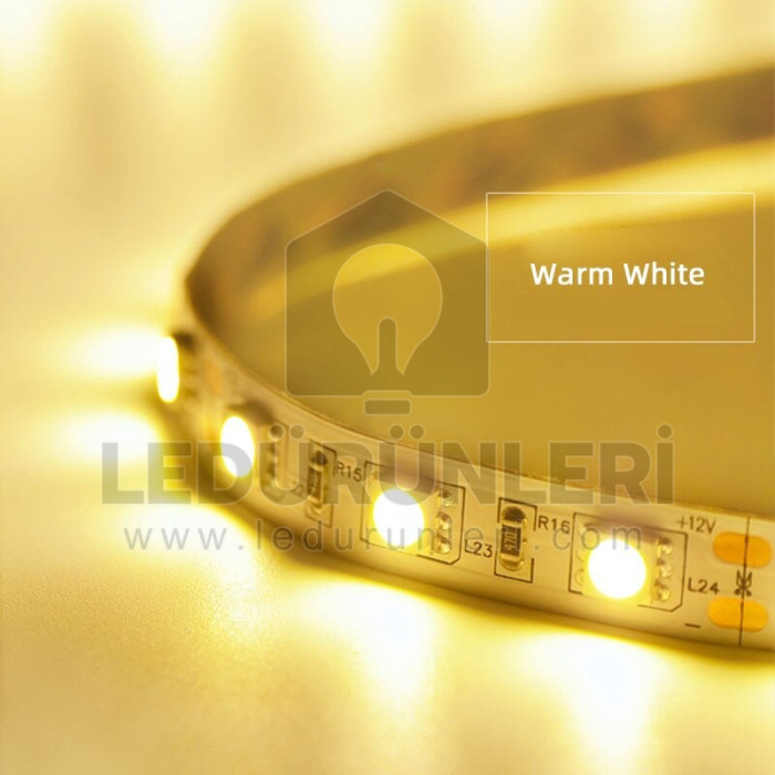 12v 3 Çipli 5050 60Led/m Şerit Led İç Mekan (IP20) (5 Metrelik) - LED.00190