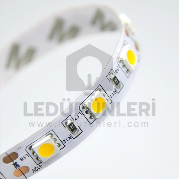 12v 3 Çipli 5050 60Led/m Şerit Led İç Mekan (IP20) (5 Metrelik) - LED.00190