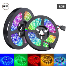 12V 60 Ledli 5050 3 Çipli RGB Şerit Led İç Mekan IP20 (5 Metrelik)