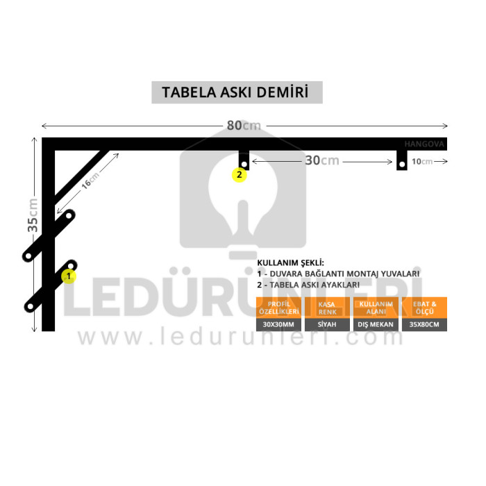 LEDLEN Tabela Askı Demiri