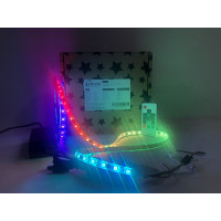 Animasyonlu Kayar RGB Magic Şerit Led SETİ (Adaptör+Kumanda) Tak Çalıştır (5 Metre)
