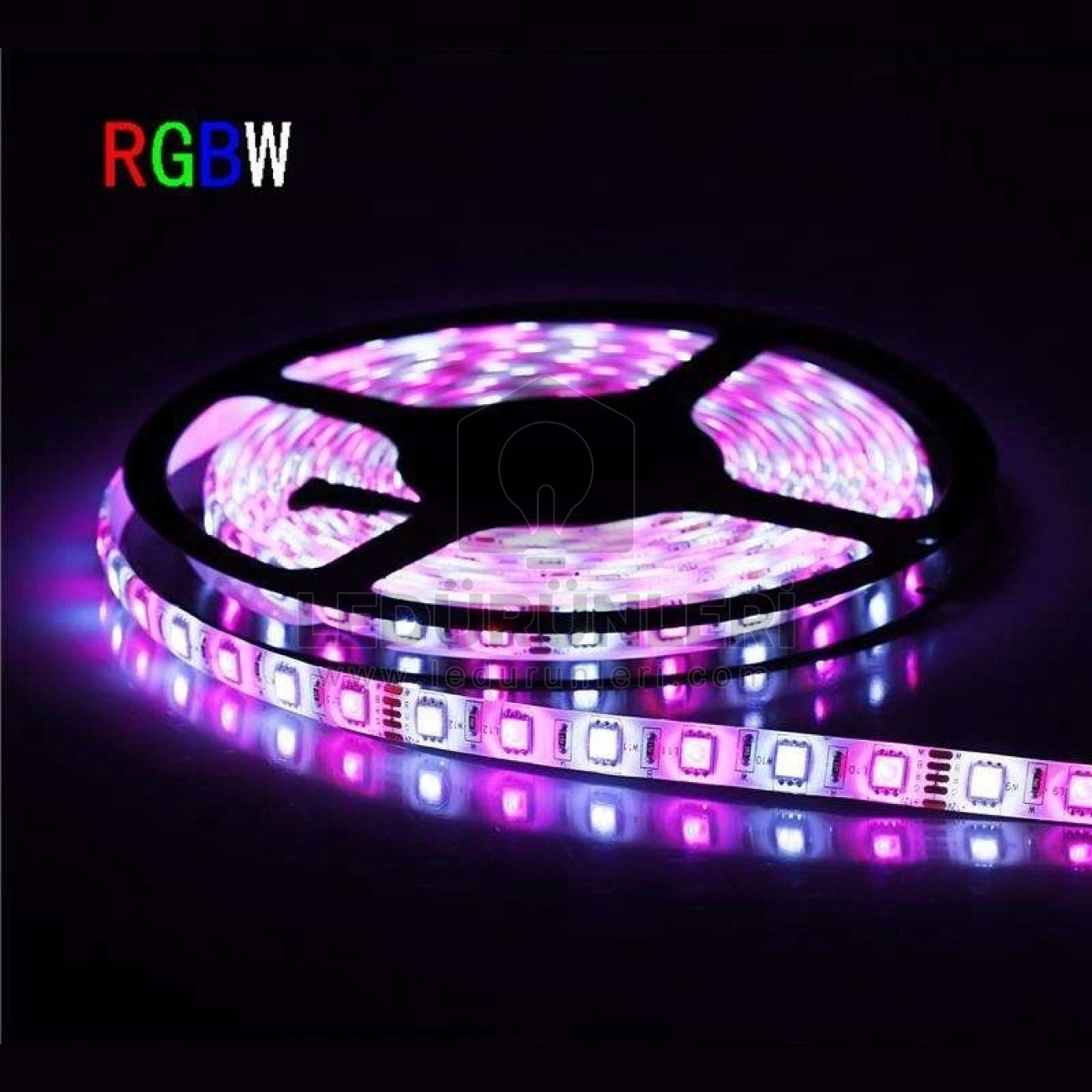 LEDLEN 12V RGB+White İç Mekan Şerit Led Işık 5 Metre