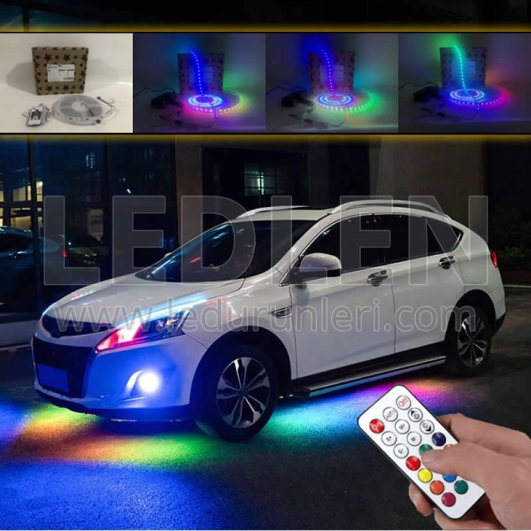 Oto Araç Altı Animasyonlu Kayar RGB Şerit Led