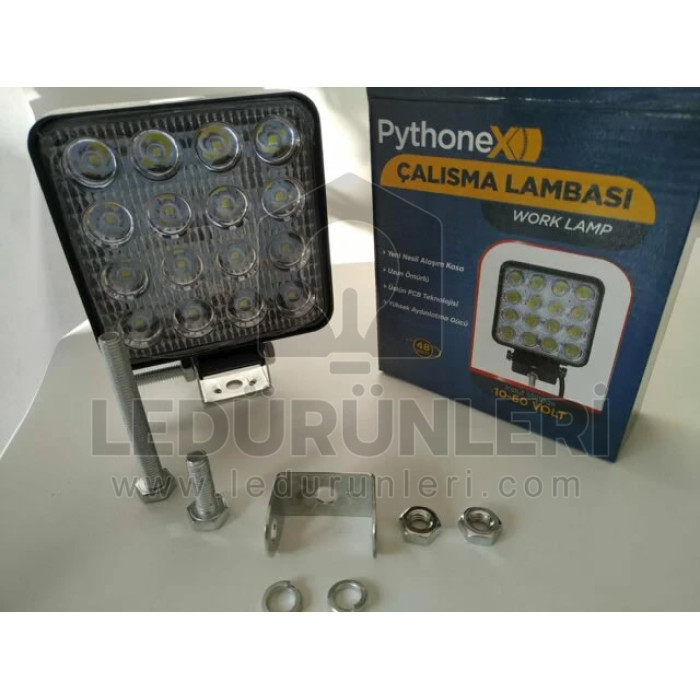 PYTHONEX 48W (10-60V) 16 Ledli OFF ROAD Oto Led Sis Farı Lambası