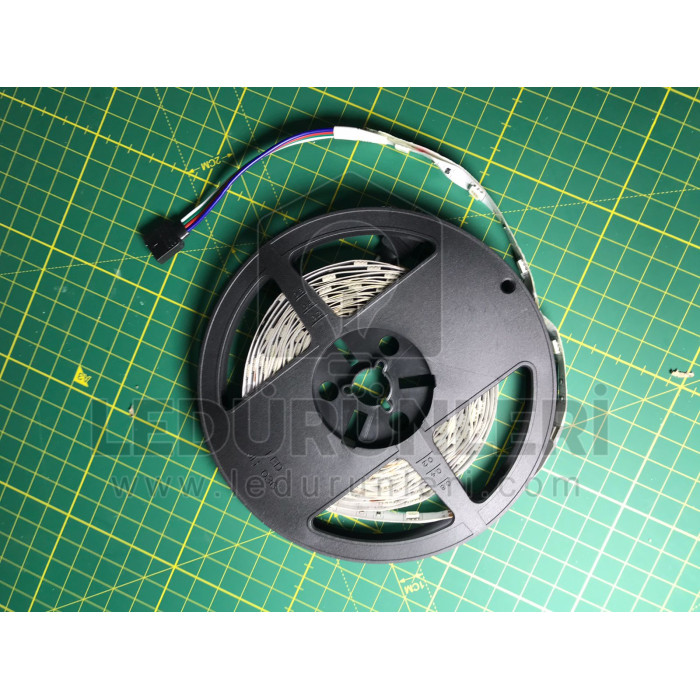 12v 5050 RGB Şerit Led Mt/30 Ledli İç Mekan 5 Metre - LED.00313