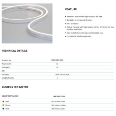 NEON LED 10mm RGB Dış Mekan Şerit 24V - Yüksek Dayanıklılık