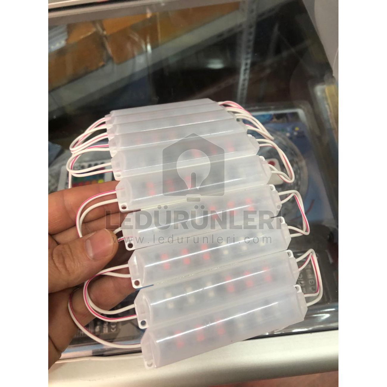 LEDLEN Çift Renkli (Kırmızı-Mavi) Çakar Modül Led Flaşlı 12v