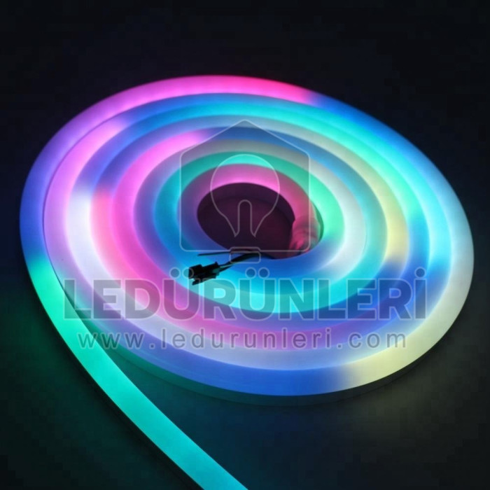 24 Volt RGB Pixel Neon Led IC1903 14x25mm 1S (5 Metre) - LED.00404