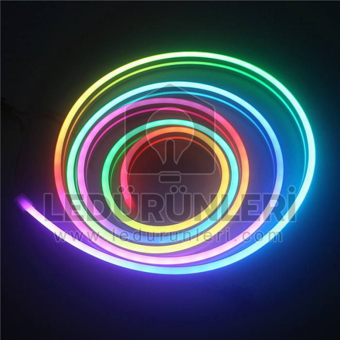 24 Volt RGB Pixel Neon Led IC1903 14x25mm 1S (5 Metre) - LED.00404