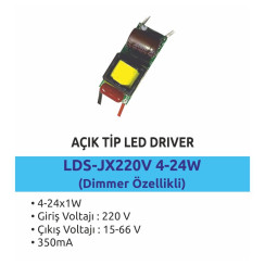 4-24X1W 220V Dimlenebilir Açık Tip Led Driver Ip 20