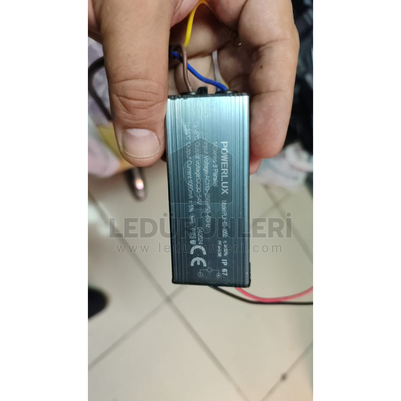 Powerlux 60-1050 DC30-54V 1050ma. Metal Kasa Led Driver Ip 67