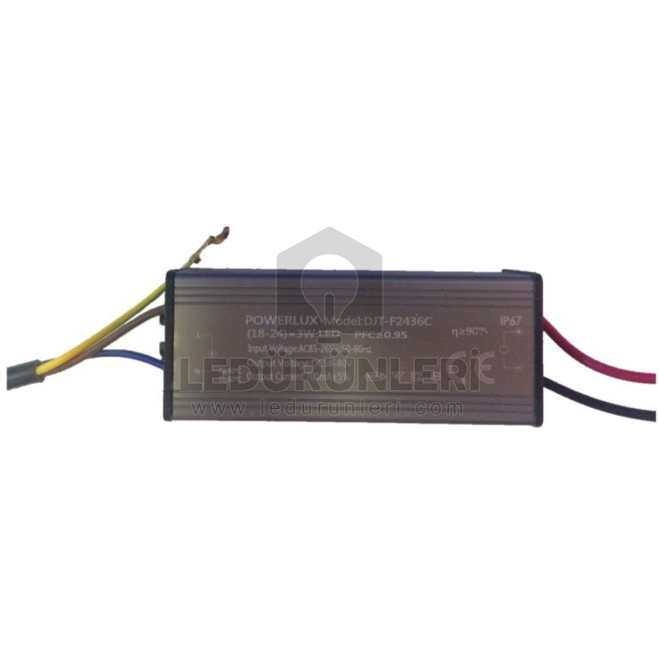 Powerlux 18-24x3W. 58-80V DC 700ma. IP67 Power Led Sürücüsü
