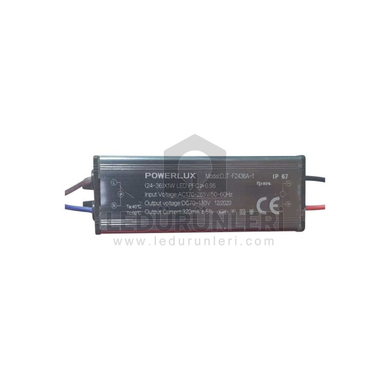 Powerlux 18C350-04 Metal Kasa Led Driver Rf Kumandalı Ip 67