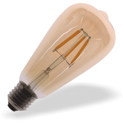 4W E27 Duylu Armut Rustik Led Ampül