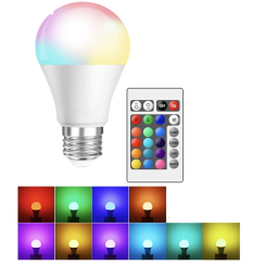 9W E27 Duylu Kumandalı Rgb Led Ampül