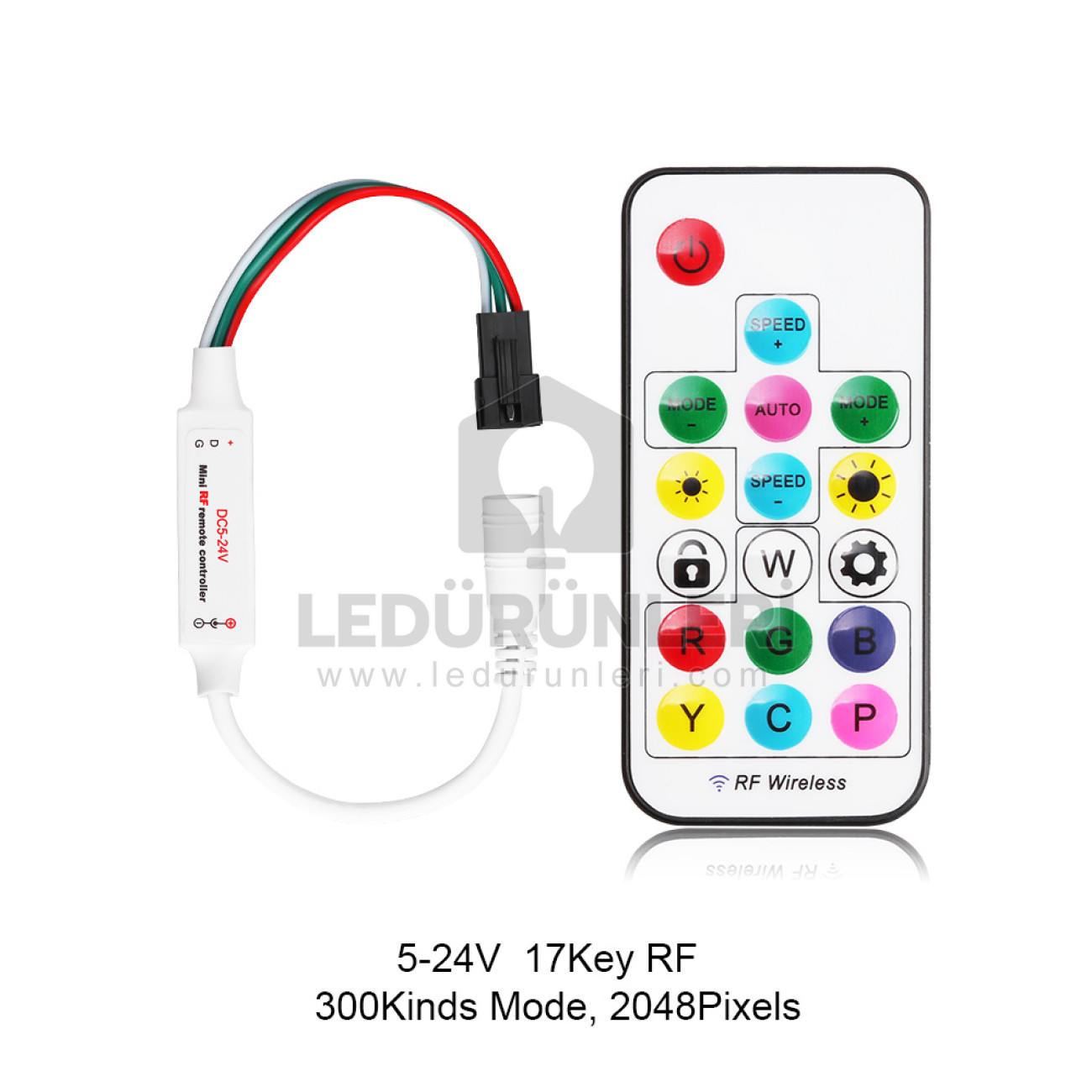 Hangova Pixel Led Kontrol Cihazı 5-24v RF Uzakdan Kumandalı