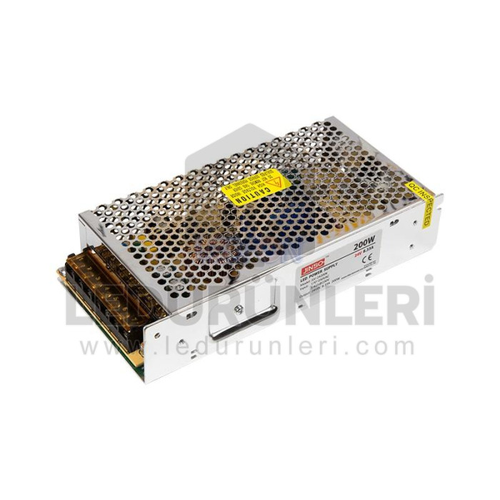 24V. 8,3A. 200W. Metal Kasa Led Trafosu Adaptör - LED.00607