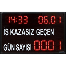 LED Kazasız İş Günü Tabelası 65 x 100 cm