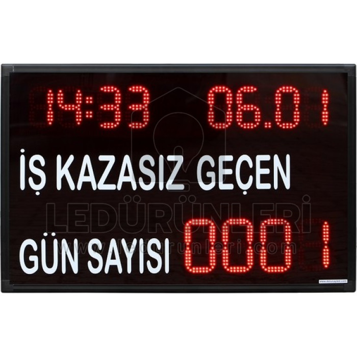 DijitalScreen LED Kazasız İş Günü Tabelası 65 x 100 cm