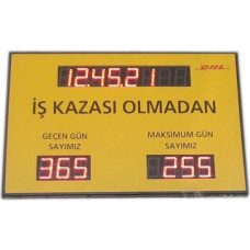 LED Kazasız Günü Sayıcı Panosu
