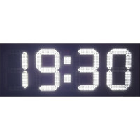 LED Dijital Saat Derece 33CM Beyaz