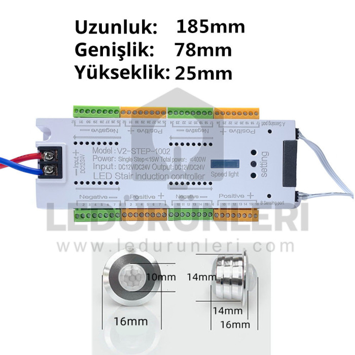 Sensörlü Merdiven Basamak Aydınlama Kiti - LED.00740