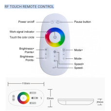 Rf Touch Dokunmatik RGB Pixel Led Kumandası