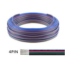 RGB Şerit LED Güç Kablosu 4x0.22mm - 10m, 20m, 100m Seçenekleri