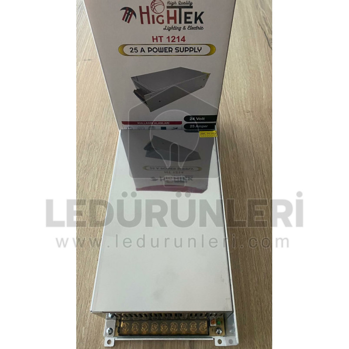 24V. 25A. 600W. Metal Kasa Fanlı Led Trafosu Adaptör - LED.00780