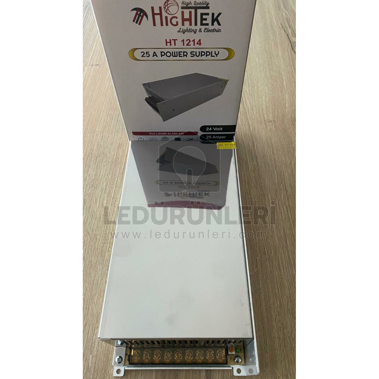 Hightek 24V. 25A. 600W. Metal Kasa Fanlı Led Trafosu Adaptör