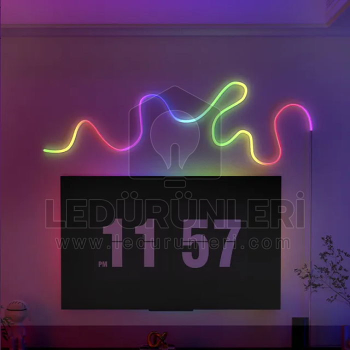 12V 6X12mm Animasyonlu Adreslenebilir RGB Pixel Neon Led (5 Metre) - LED.00788