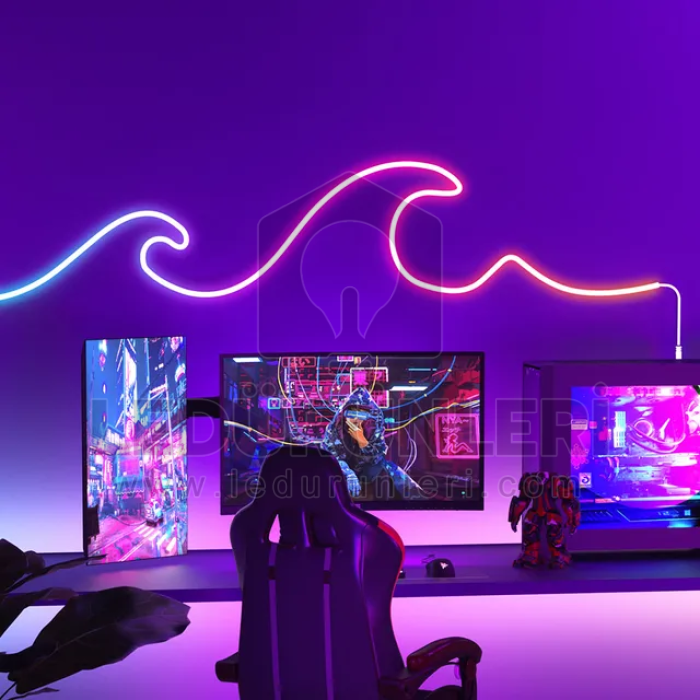 12V 6X12mm Animasyonlu Adreslenebilir RGB Pixel Neon Led (5 Metre) - LED.00788