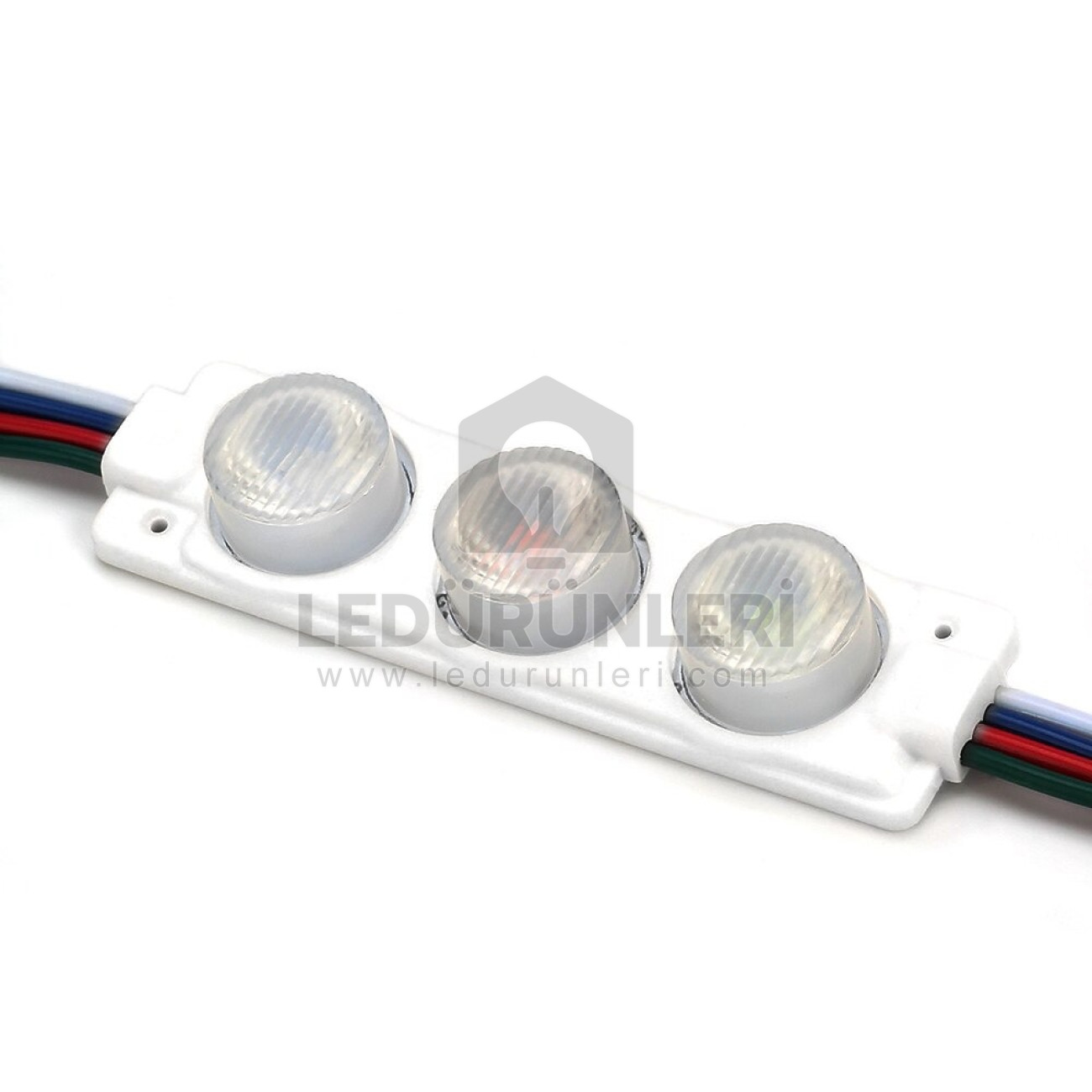 LEDLEN 12v 3Lü 3W. Lensli Mercekli RGB Modül Led