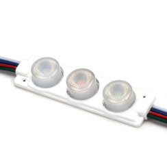 12v 3Lü 3W. Lensli Mercekli RGB Modül Led