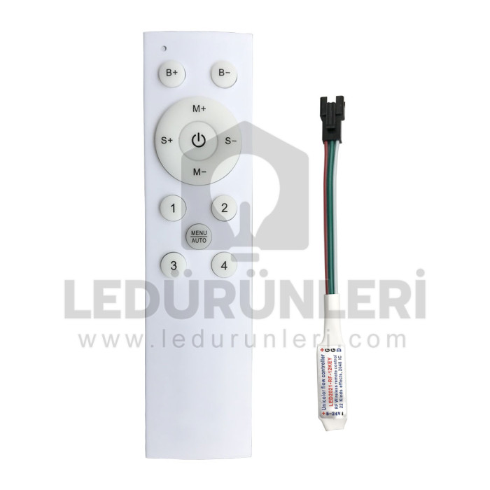 Tek Renk Pixel Şerit Led Kontrol Cihazı RF Kontrol Kumandalı - LED.00802