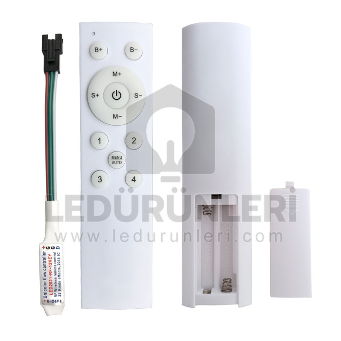 Tek Renk Pixel Şerit Led Kontrol Cihazı RF Kontrol Kumandalı - LED.00802