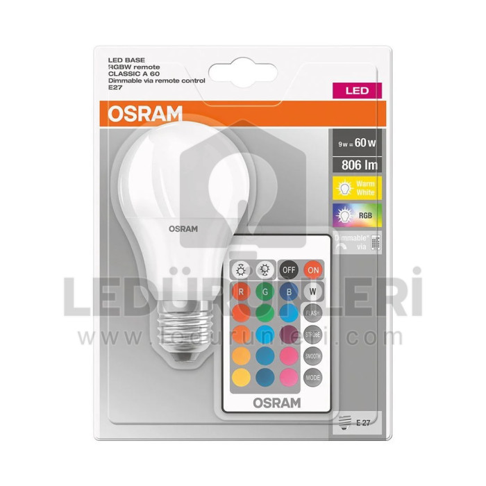 RGB Uzaktan Kumandalı Led Ampül - LED.00804