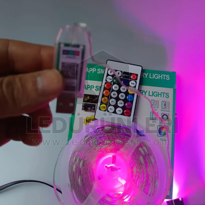 Yeni Yıl / Yılbaşı için RGB Pixel Led Işık Süsleme 10 Metrelik - LED.00805