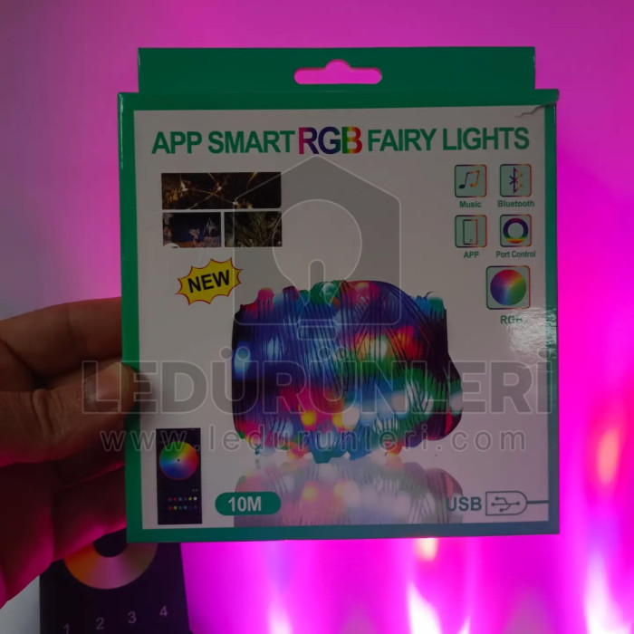 Yeni Yıl / Yılbaşı için RGB Pixel Led Işık Süsleme 10 Metrelik - LED.00805