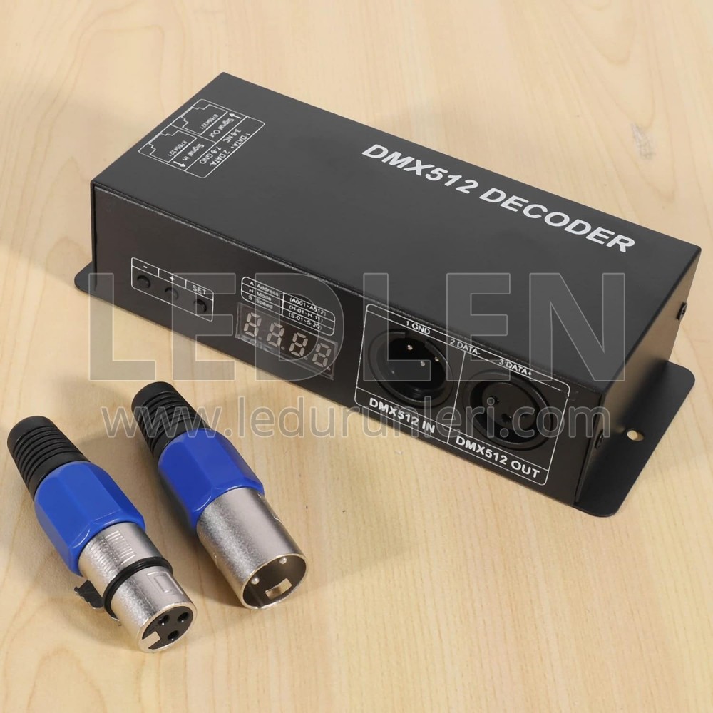 DMX-512 Decoder 4 Kanal RGB-RGBW Denetleyici DMX 512 Led Kontrol 4x8 Amper - LED.00812