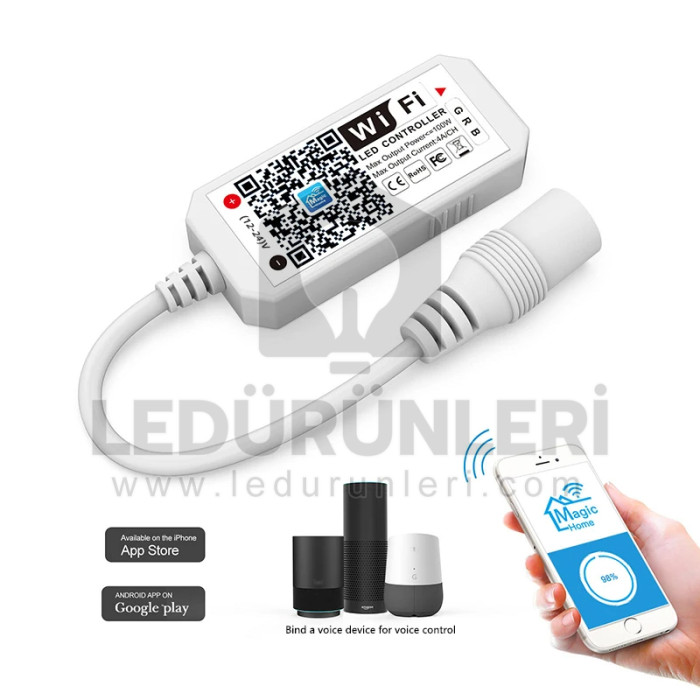 Akıllı RGB Led WiFi APP Kontrol Kartı Kumandalı - LED.00813