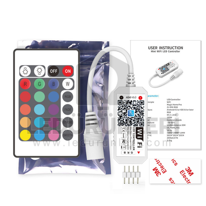 Akıllı RGB Led WiFi APP Kontrol Kartı Kumandalı - LED.00813