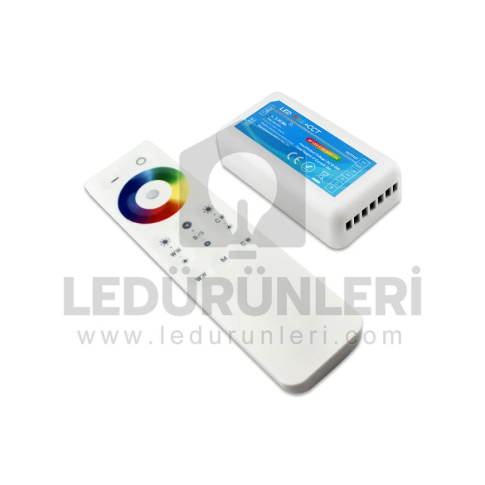 5 kanal RF2.4G Dokunmatik RGB, CCT,RGBW LED Kontrol Cihazı 12-24v 20a - LED.00814