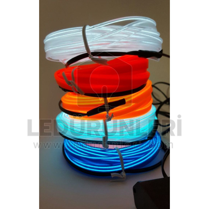 Oto Araç içi Neon İp Led | 12 Volt 3 Metre Torpido Ledi - LED.00082