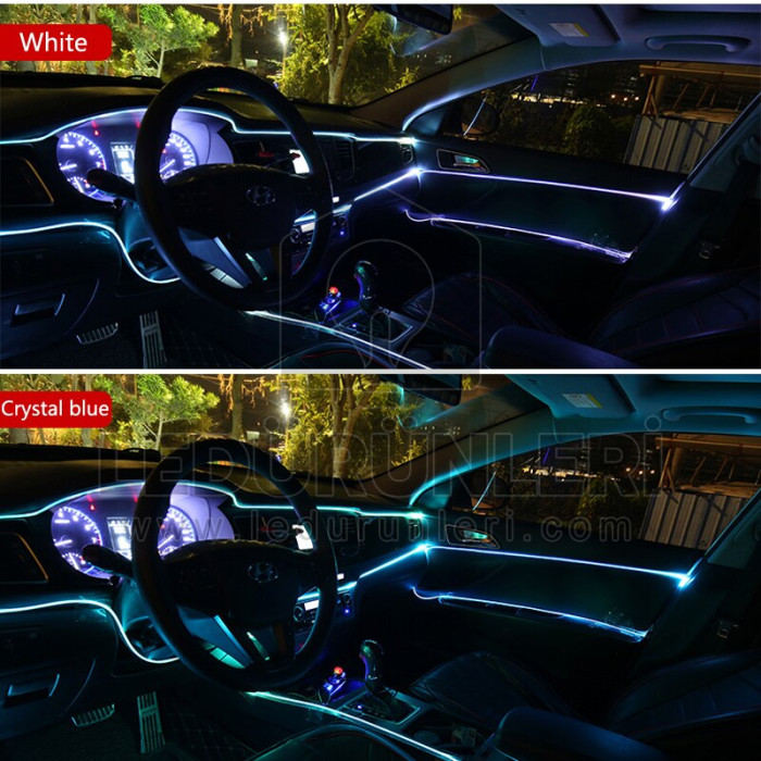 Oto Araç içi Neon İp Led | 12 Volt 3 Metre Torpido Ledi - LED.00082